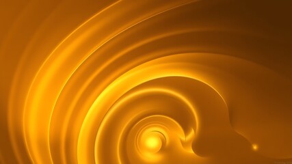 Naklejka premium Abstract golden swirls: a mesmerizing image of concentric, luminous gold curves creating a captivating visual vortex effect.
