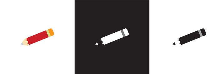 Pencil icon vector.  isolated on white and black background. vector illustration. EPS 10