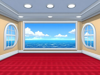 Ocean View Room Illustration