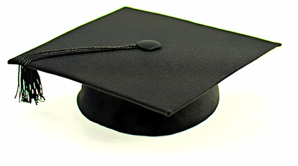 Class of 2025 photo of a black college graduation cap isolated on a clear background, png file