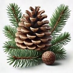 Fototapeta premium A highly detailed and realistic pinecone