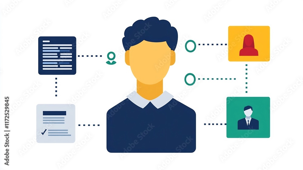Poster kyc compliance process flow infographic with identity verification,background checks,and secure