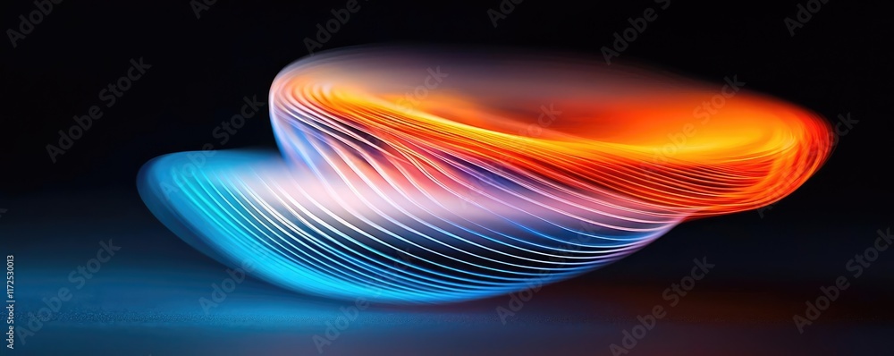 Poster smoke abstract background concept. abstract light trails in vibrant colors on a dark background, cre