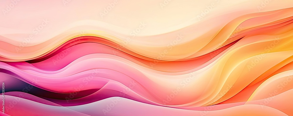 Poster soft abstract background concept. vibrant, flowing abstract waves showcasing colorful gradients and 