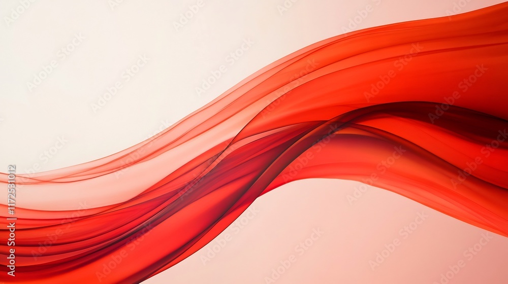 Poster vibrant geometric abstract design with smooth flowing curves and contrasting lines