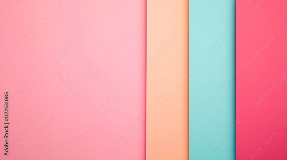 Poster minimalist abstract geometric design with vibrant colorful gradient shapes and smooth curves