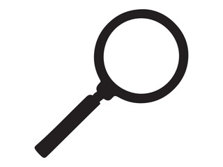 Magnifying icon, search icon vector on white background 