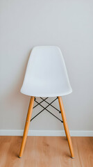 White Chair Wooden Legs Illustration