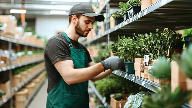 Store Employees Organizing Merchandise in Retail Space