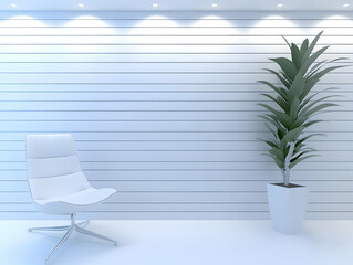 Modern Minimalist 3D Room Illustration