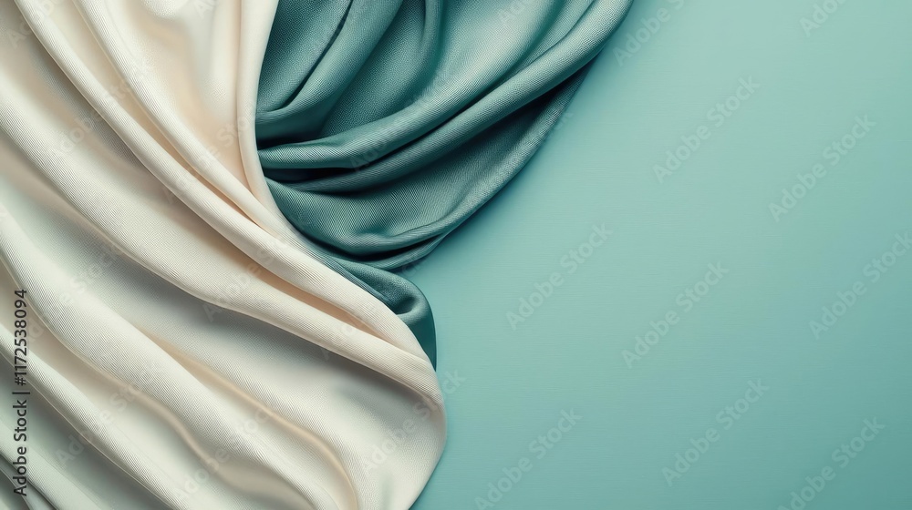 Poster soft abstract background concept. elegant draped fabric in soft colors, perfect for backgrounds and 