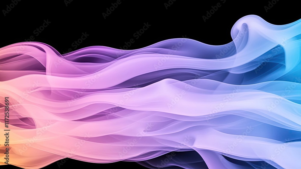 Poster smoke abstract background concept. vibrant abstract wave patterns in pastel colors for creative desi