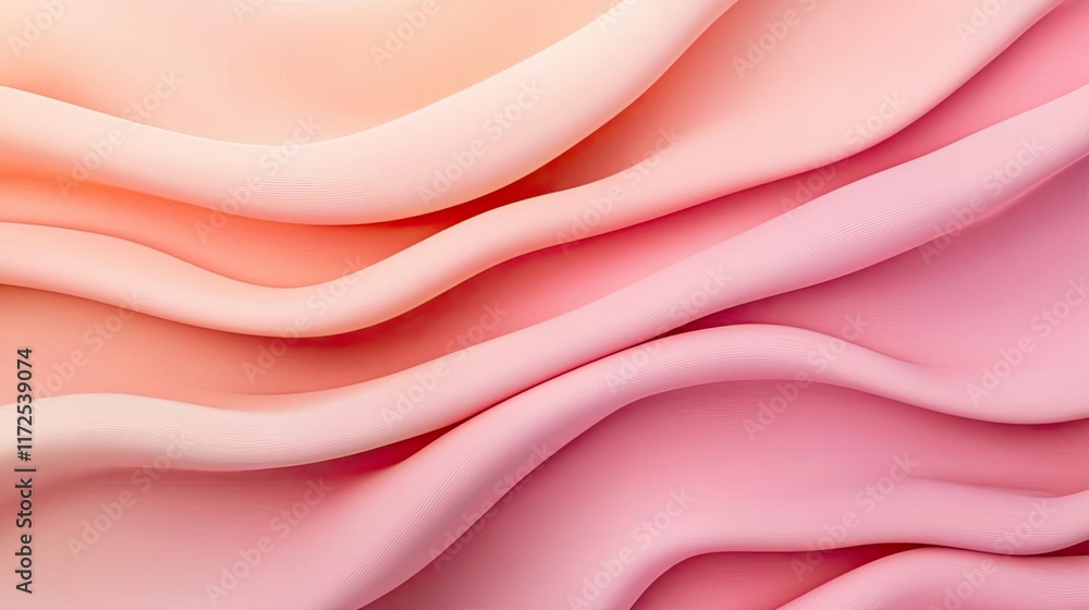 Aufkleber smoke abstract background concept. abstract pink fabric waves create a smooth, flowing texture in th