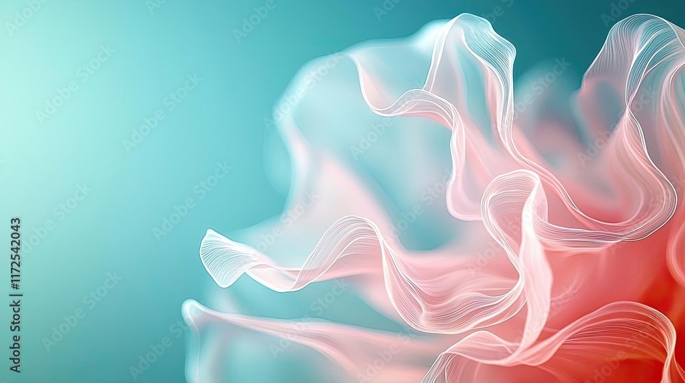Aufkleber soft abstract background concept. abstract vibrant waves of color in a soft, flowing design for crea