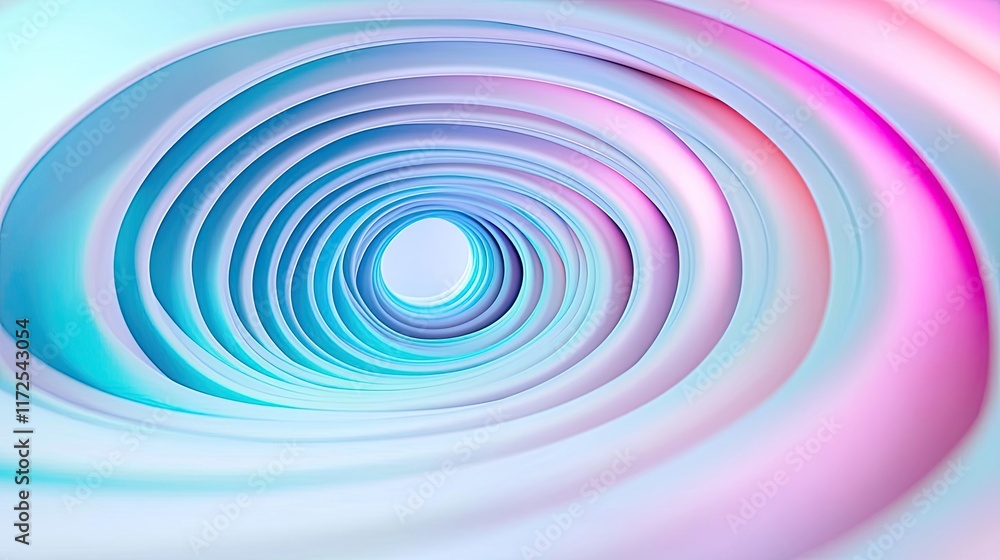 Poster soft abstract background concept. abstract spiral design in soft pastel colors creates a sense of de