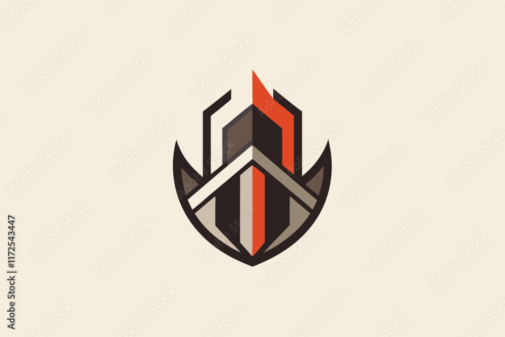 Poster A minimalist logo design showcases geometric elements with a subtle and modern color palette, A logo with a minimalist font and a subtle graphic element