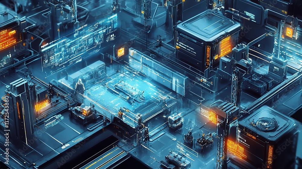 Poster smart factory integration with iot in a digital environment