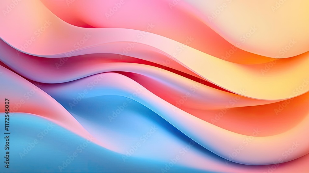 Aufkleber soft abstract background concept. a vibrant, flowing abstract background with soft pastel colors and