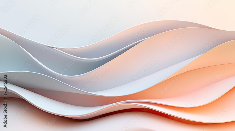 Aufkleber smoke abstract background concept. abstract waves create a soothing and modern visual in soft pastel