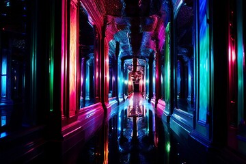 mirror infinite aurora corridor