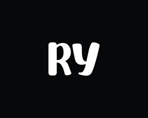 creative letter RY logo design template