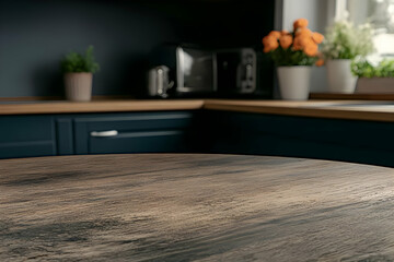 Dark Wood Tabletop Background Illustration