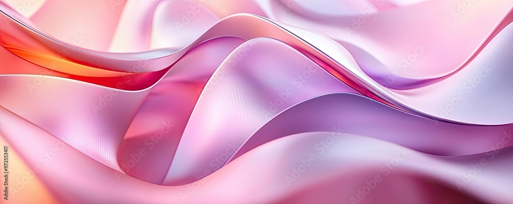 Poster pastel abstract background idea. beautiful, flowing fabric in shades of pink and purple, creating a 