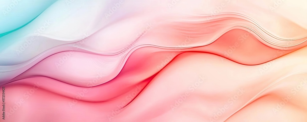 Poster Pastel abstract background idea. Abstract background showcasing colorful flowing waves and smooth textures.