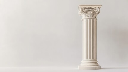 Fototapeta premium Classic Doric Pillar against Minimalist Background