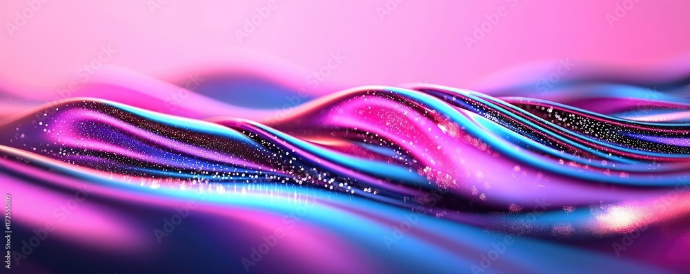 Aufkleber Glitter abstract background concept. Vibrant abstract waves of color create a mesmerizing visual experience.