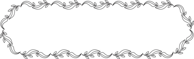 Floral Wreath Wedding Line Illustration
