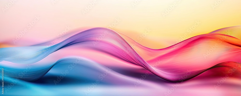 Aufkleber Pastel abstract background idea. Abstract wave design with vibrant colors for creative and artistic backgrounds.