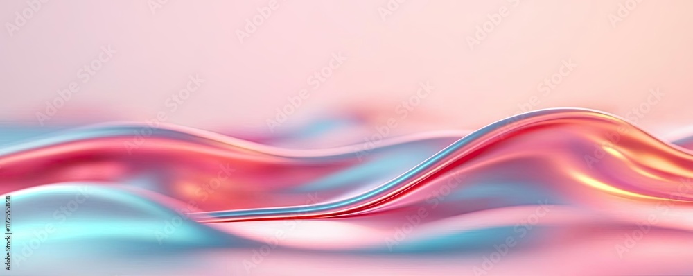 Poster Pastel abstract background idea. Abstract wave design with pastel colors creating a smooth, flowing texture.