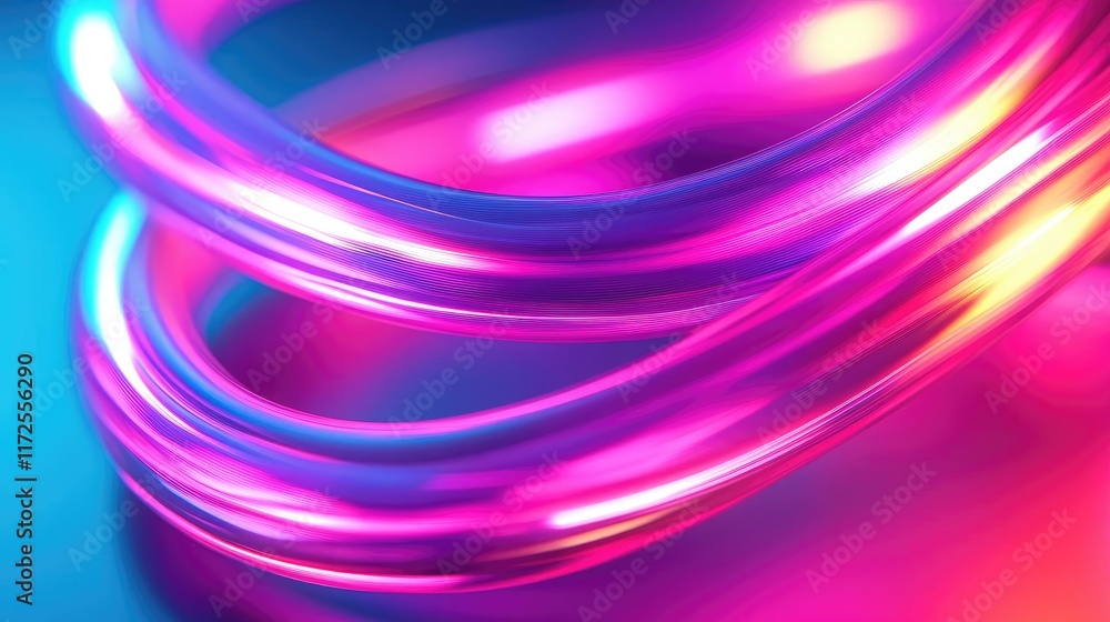 Poster Neon abstract background idea. Abstract neon lights create a captivating and colorful visual experience.