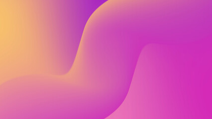 Obraz premium A vibrant abstract composition featuring a smooth gradient of purple, pink, and yellow tones, creating a harmonious, flowing aesthetic with soft curves and a dreamy, modern appeal