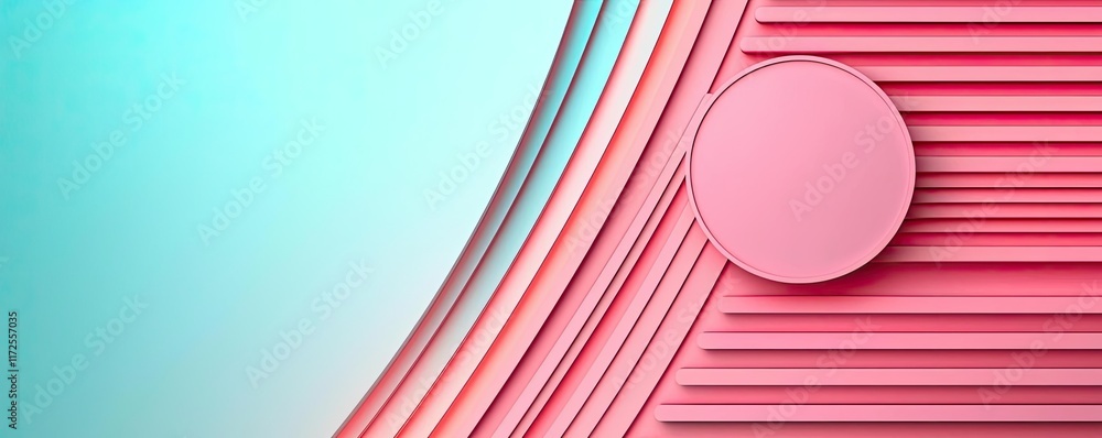 Poster pastel abstract background idea. abstract design featuring smooth lines and shapes in vibrant pink a