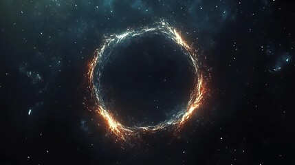 Obraz premium Luminous Cosmic Ring Glowing Brightly In Space