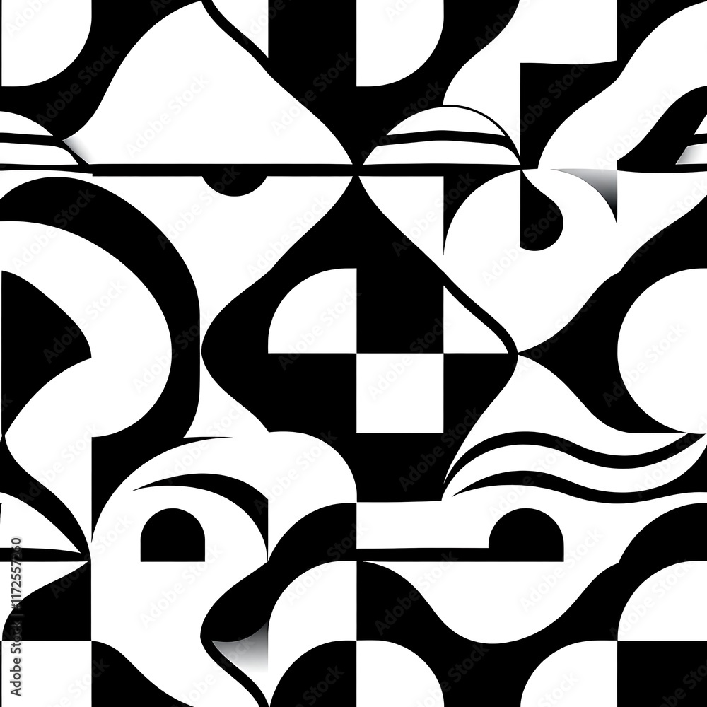 Poster abstract geometric pattern: a bold and graphic design featuring a seamless pattern of interlocking g