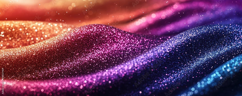 Poster glitter abstract background concept. vibrant wave of shimmering colors and glitter for creative proj