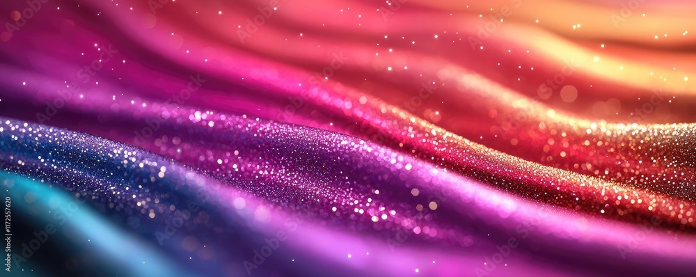 Poster glitter abstract background concept. vibrant waves of colorful light create a mesmerizing abstract b