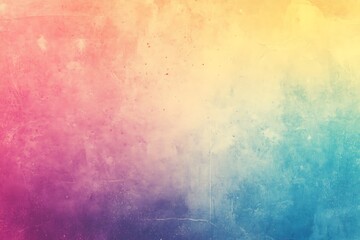 Fototapeta premium Colorful pink, yellow and turquoise gradient noisy grain background