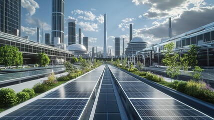 Futuristic Industrial Park Featuring Advanced Facilities and Design