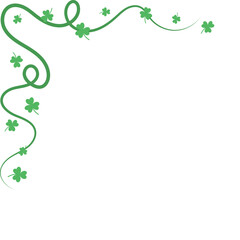 St. Patrick's Day Corner Border, Clover