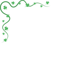 St. Patrick's Day Corner Border, Clover
