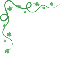 St. Patrick's Day Corner Border, Clover