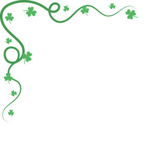 St. Patrick's Day Corner Border, Clover