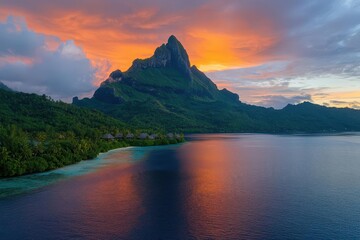Bora Bora, French Polynesia Stay in overwater bungalows with private decks, offering crystal-clear lagoons and stunning sunsets