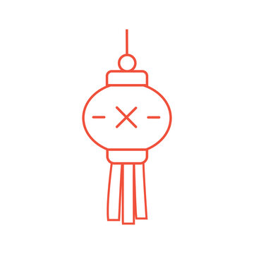 Latern Ornament Imlek Icon Design 