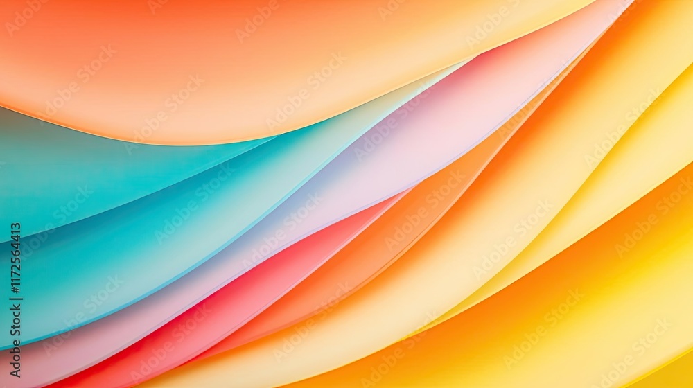 Poster Neon abstract background idea. Abstract colorful waves create a vibrant background design for creative projects.