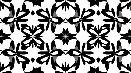 Abstract Geometric Pattern: A mesmerizing black and white geometric pattern, with bold shapes and contrasting colors, creates a dynamic and captivating visual experience.